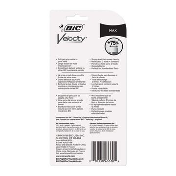 BIC® Velocity Max Pencil, 0.5 Mm, Hb (#2), Black Lead, Gray Barrel, 2-pack freeshipping - TVN Wholesale
